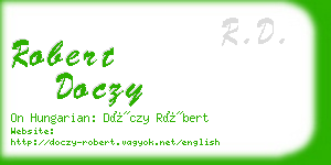 robert doczy business card